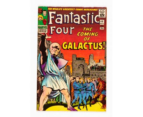 Fantastic Four 48 (1966) High cover gloss, missing lower staple in binding process (this is not considered a defect), upper s