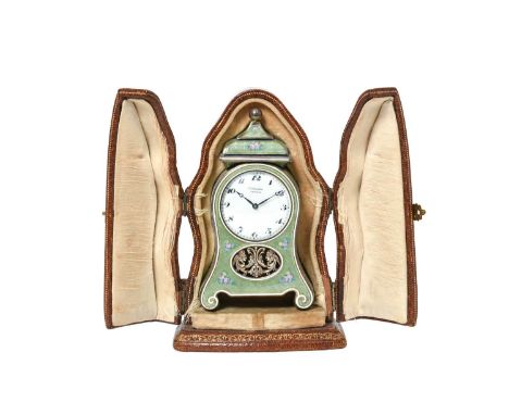 A Swiss Silver-Gilt and Enamel Timepiece,  Maker's Mark an Arrow Piercing a Heart, Circa 1900, Numbered 29330, The Dial Signe