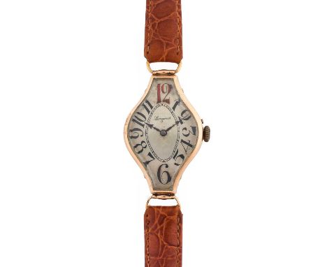 Longines: An Early and Unusual Shaped Wristwatch, signed Longines, circa 1906, (calibre 12.91) manual wound lever movement nu