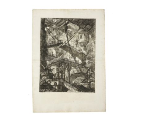 Giovanni Battista Piranesi (1720-1778)Six Plates, from Carceri d'Invenzione (Robison 33,34,35,38,41,42; Hind 7,8,9,12,15,16; 