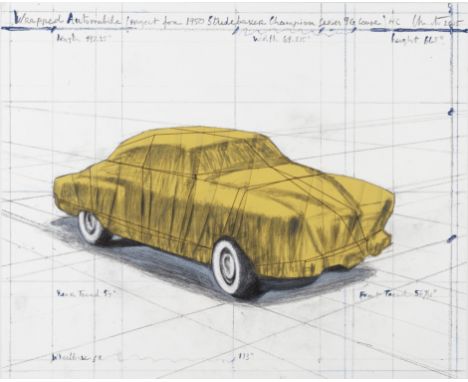 Christo &amp; Jeanne-Claude (AMERICAN, 1935-2020; 1935-2009)Wrapped Automobile (Project for 1950 Studebaker Champion Series 9