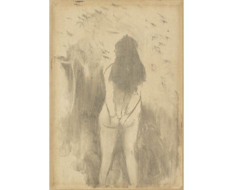 Edgar Degas (French, 1834-1917)Femme Nue De Dos (Adhemar &amp; Cachin 143) Monotype, circa 1879, on laid paper, watermark shi