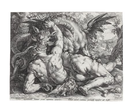 Hendrick Goltzius (1558-1617), After Cornelis Cornelisz. van Haarlem (1562-1638)The Dragon Devouring the Fellows of Cadmus (B
