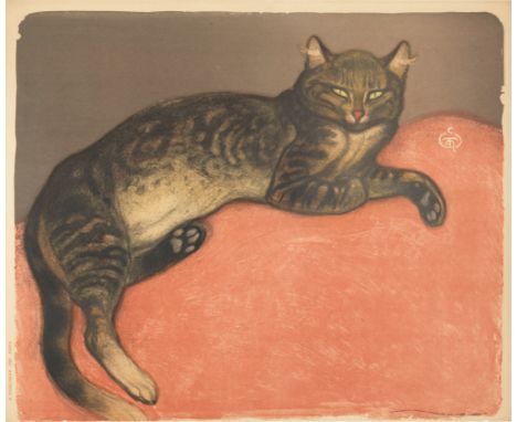 Théophile Alexandre Steinlen (Swiss/French, 1859-1923)L'Hiver, chat sur un coussin (Crauzat 293) Lithograph printed in colour