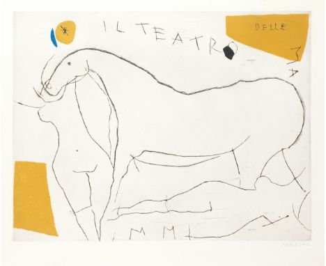 Mario Marini (Spanish, born 1955)Il Miracolo; One Plate, from 'Il Teatro delle Maschere' &amp; One Plate, from 'Shakespeare I