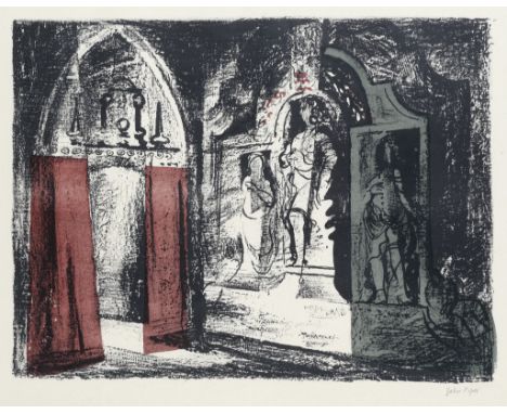 John Piper (British, 1903-1992)Yarnton Monument, Oxon  (Levinson  70) Lithograph printed in colours, 1948, on wove, signed in