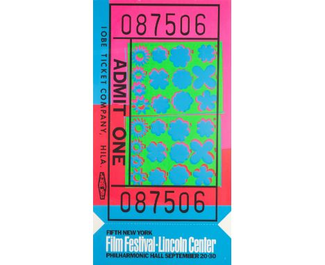 Andy Warhol (American, 1928-1987)Lincoln Center Ticket (Feldman &amp; Schellmann II.19) Screenprint in colours, 1967, on wove