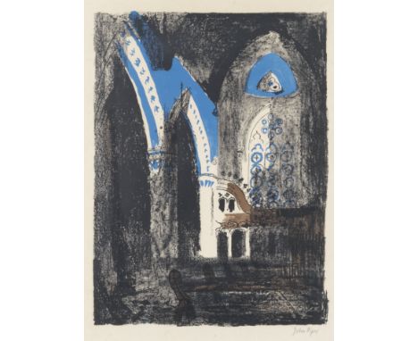 John Piper (British, 1903-1992)Sutton Waldron  (Levinson  69) Lithograph printed in colours, 1948, on wove, signed in pencil,