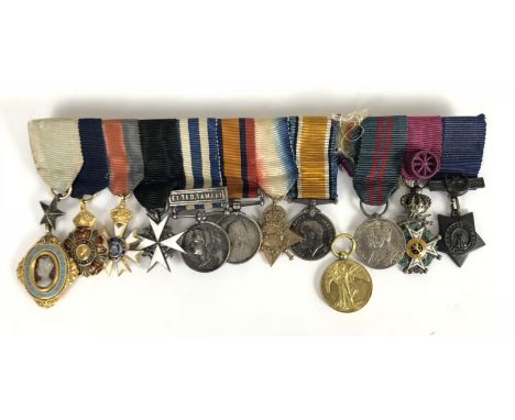 The Minature Medal Group of Sir Arthur Lawley, 6th Baron Wenlock  This contemporary group of 12 miniature medals is attribute