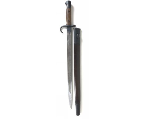 WW1 9th Bn Worcestershire Regiment 1907 Hooked Quillon Bayonet. Matching Numbers  A very good clean example issued to the 9th