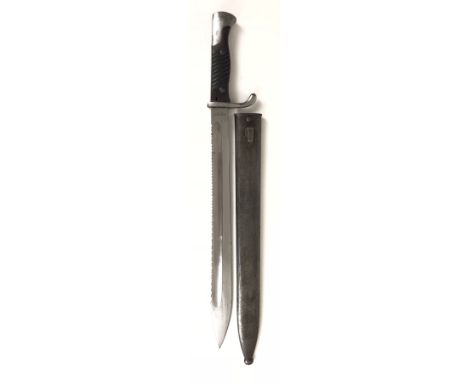 WW1 Imperial German Model 1898/05 Butcher Sawback Bayonet by Simson &amp; Co Suhl.  A good example, single edged blade wideni