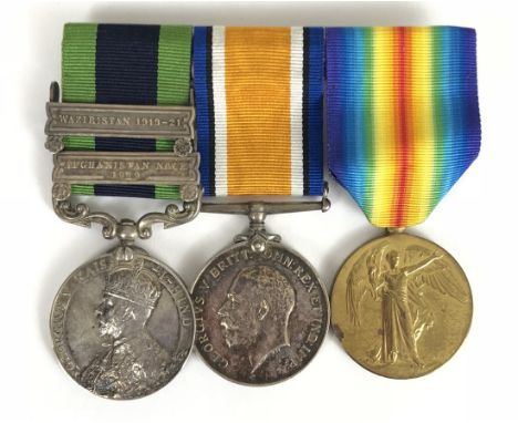 WW1 Cheshire Brigade Royal Artillery Group of Three Medals Awarded to Captain John Clifford Leslie Holman who after service i
