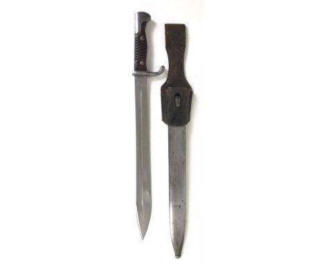 WW1 German Butcher Bayonet by  J A Henckels.  Clean example with single edged blade widening towards the point and central fu