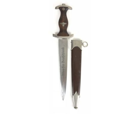 German Third Reich SA Group Nordmark Stormtrooper dagger by scarce maker Ludwig Zeitler, Wien.  A good example with nickel mo