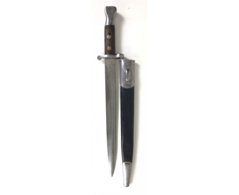 5th King's Own Boer War Period 1888 Pattern Bayonet.  Good example, the blade with date for October 1895 and various issue st
