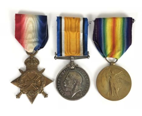 WW1 Royal Field Artillery Group of 3 Medals  Awarded to 11108 BMBR O E WINDSOR RA : 1914/15 Star, A-BMBR RFA, British War Med