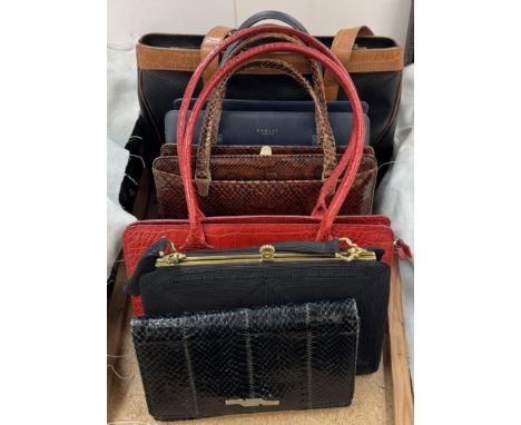 A Jaeger handbag and assorted handbags