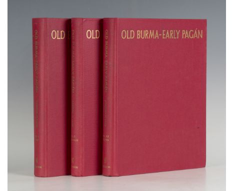 ASIAN ART REFERENCE. - Gordon H. LUCE. Old Burma-Early Pagan. New York: J.J. Augustin, 1969. 3 vols., 4to (308 x 224mm.) 3 fr