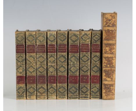 SCOTT, Walter. The Poetical Works. Edinburgh: Arch. Constable &amp; Co., 1822. 8 vols., 12mo (166 x 95mm.) Engraved portrait 