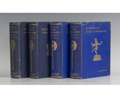 INDIAN ART. - T.A. Gopinatha RAO. Elements of Hindu Iconography. Madras: The Law Printing House, 1914-1916. 2 vols. in 4., fi