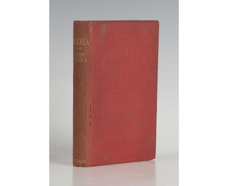 STOKER, Bram. Dracula. London: William Rider &amp; Son, 1912. Ninth edition, 8vo (178 x 114mm.) 4pp. publisher's advertisemen