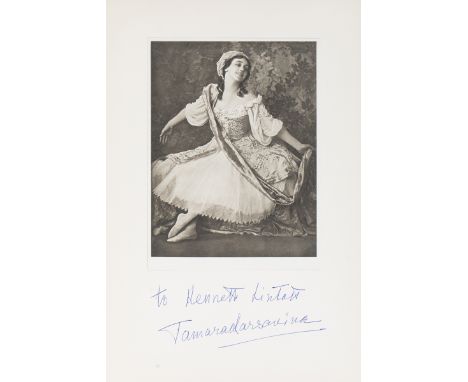 BALLET-RUSSES. - Emil Otto HOPPE. Studies From the Russian Ballet. London: Fine Art Society, [1911.] Signed by Tamara Karsavi