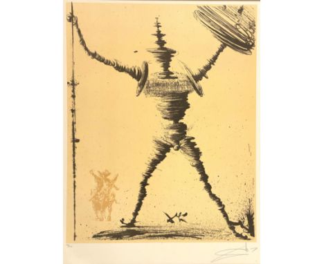 Salvador Dali: Figueres 1904 - 1989.&gt;br&gt;Motiv: „Don  Quichote und Sancho Pansa“.&gt;br&gt;Motiv - Format ca. 58 x 46 cm