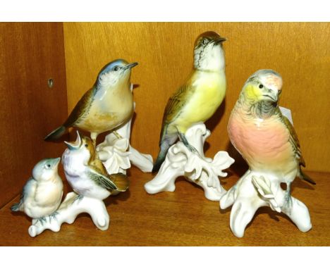 A collection of four Karl Ens ceramic birds, (4). 