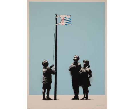 •BANKSY (b. 1974) 'Very Little Helps' 2008, signed and numbered 133 of 299 to the margin, screen print on paper, 50.6cm x 37.