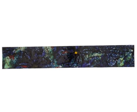 POOLE POTTERY INTEREST: A JANICE TCHALENKO AND ALAN WHITE PAPER CLAY TRIAL PANEL, c.2002, rectangular form, mottled, decorate