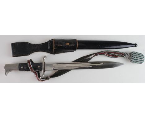 German WW2 Parade dagger with scabbard, leather frog and pommel. 