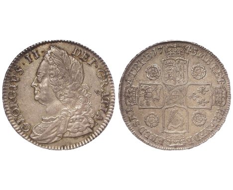 Halfcrown 1745 D.NONO, roses in angles, S.3694, toned GVF, with a provenance ticket from the 'Daken Sale' Oct. '46.&nbsp; -&n