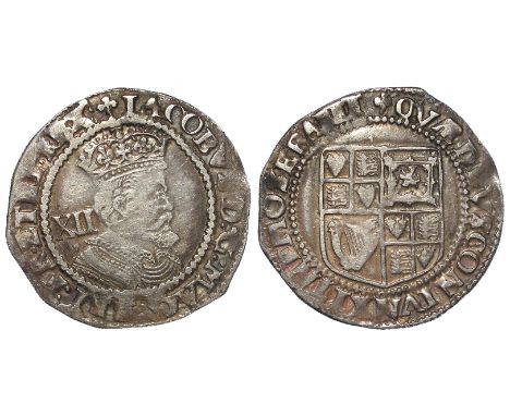 James I silver shilling, mm. trefoil, Spink 2668, full, round, well centred, very small areas of weakness on legends, nice po