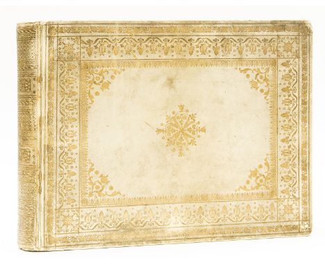 NO RESERVE Blank paper.- binding.- An album of c.84 sheets of plain, light blue and buff paper, plus c.15 sheets previously u