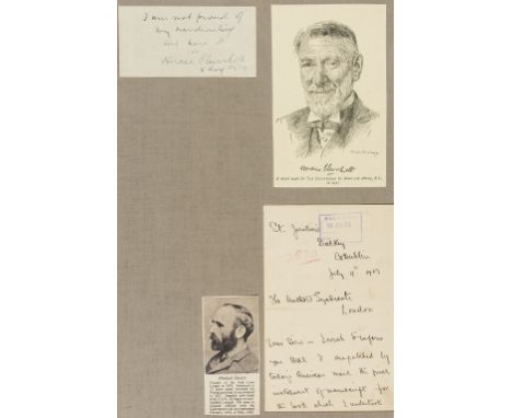 Irish Nationalist.- Davitt (Michael, Irish nationalist, 1846-1906) Autograph Letter signed to The Authors Syndicate London, 4