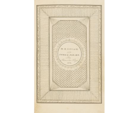 Pope (Alexander, poet, 1688-1744) Messiah and Other Poems, manuscript in a minuscule hand, elaborate pen and ink decorated ti