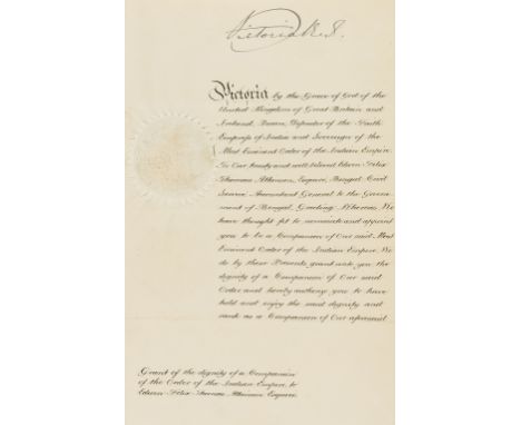 Victoria (Queen of the United Kingdom of Great Britain and Ireland, and Empress of India, 1819-1901) Appointment of Edwin Fel