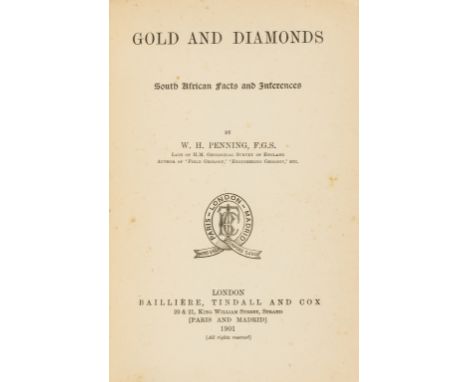 Gold and diamond mining.- Penning (William Henry H.) Gold and Diamonds, first edition, plates and illustrations, spotting and