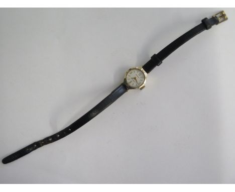 A ladies Regency 9 ct gold wristwatch Swiss made 17 jewel movement, vintage 1970, working order 