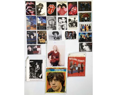 Rolling Stones memorabilia to inc: a signed 8 x 10" photo by Marianne Faithfull, obtained in person by the vendor, 20 x Rolli