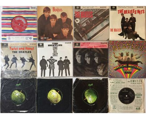 THE BEATLES &amp; RELATED - 7" COLLECTION. A quality collection of around 72 7" singles by The Beatles and related solo relea