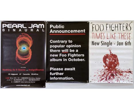 A collection of rock promo posters to include 7 The Cure 'The Cure' In-store promo posters (approx 76 x 51cm), 2 Pearl Jam 'B