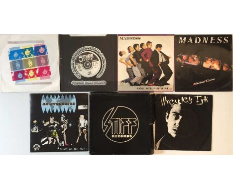 STIFF RECORDS AND RELATED - 7". A superb selection of 17 7" singles, many releases on Stiff Records including a label box-set