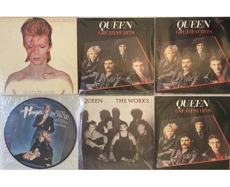 DAVID BOWIE/ QUEEN - LPs/ 12"/ 7" COLLECTION. A smashing collection of around 58 LPs/ 12" &amp; 7" by Queen, David Bowie and 