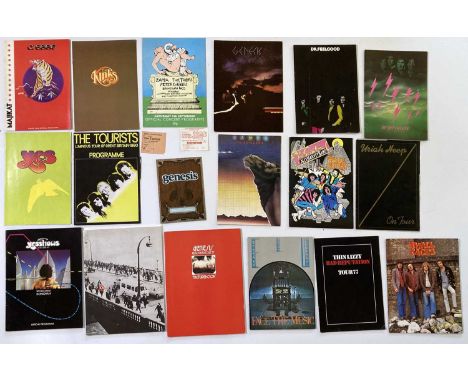 17 concert programmes c 1970s/1980s to include: Genesis, The Tourists, Yes, Frank Zappa and more, Uriah Heep, Thin Lizzy, Dr.