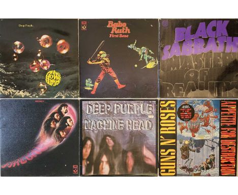 HEAVY ROCK/METAL - LPs. Ace selection of 7 x classic LPs. Titles are Black Sabbath - Master Of Reality (UK og, Vertigo swirl 