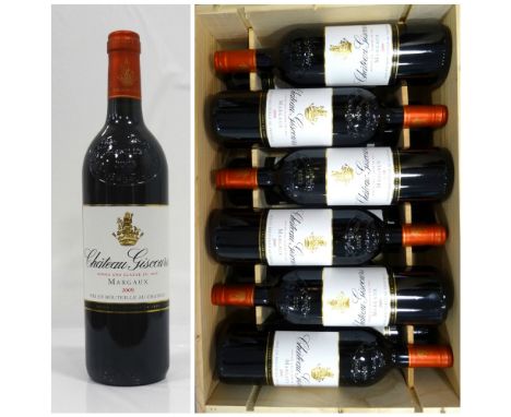 CHATEAU GISCOURS MARGAUX 2009A case of 12 bottles of Chateau Giscours Margaux 2009 Vintage.  750ml.  13% abv.  All with good 