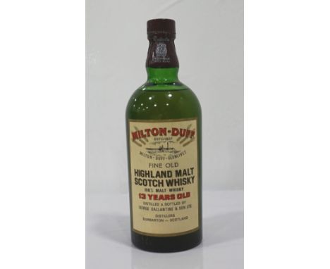 MILTON-DUFF 13YO CIRCA 1950sAn amazing example of the Milton-Duff 13 Year Old Fine Old Highland Malt Scotch Whisky from the m