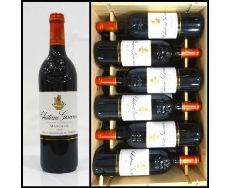 CHATEAU GISCOURS MARGAUX 2010A case of 12 bottles of Chateau Giscours Margaux 2010 Vintage.  750ml.  13.5% abv.  All with goo