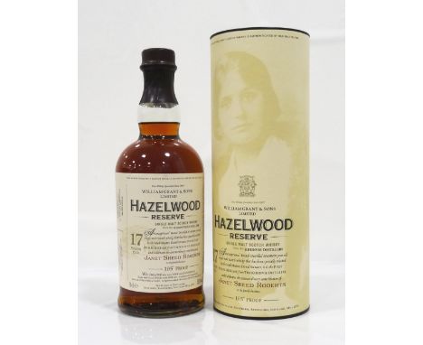 HAZELWOOD RESERVE 17YO JANET SHEED ROBERTSThe first public release of Single Malt from Kininvie Distillery.  Hazelwood Reserv